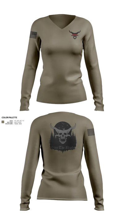 OTN 45362435 Women's Long Sleeve V-neck Shirt - 31