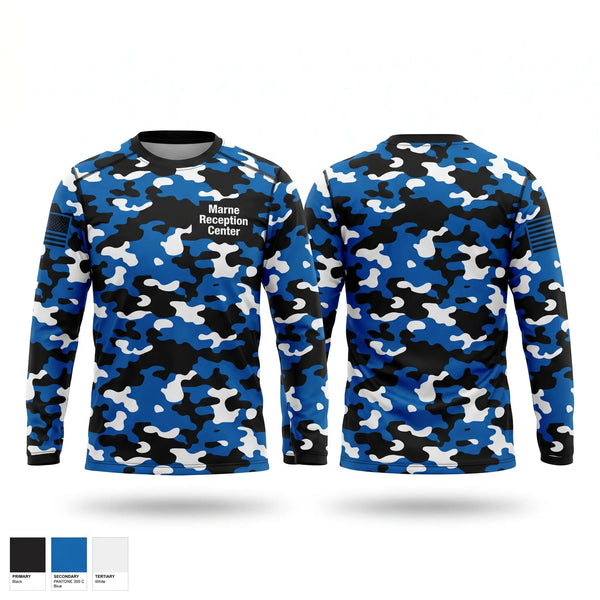 Long Sleeve Performance Shirt, Marne Reception Center, Army, Teamtime, Team time, sublimation, custom sports apparel, team uniforms, spirit wear, spiritwear, sports uniforms, custom shirts, team store, custom team store, fundraiser sports, apparel fundraiser