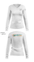Minuteman Press Crofton Women's Long Sleeve V-neck Shirt - 21