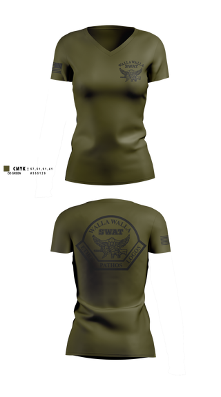 Womens Short Sleeve Vneck Shirt, Walla Walla Regional SWAT, Police, Teamtime, Team time, sublimation, custom sports apparel, team uniforms, spirit wear, spiritwear, sports uniforms, custom shirts, team store, custom team store, fundraiser sports, apparel fundraiser