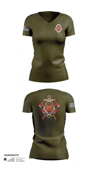 Womens Short Sleeve Vneck Shirt, Company 12, Fire Department, Teamtime, Team time, sublimation, custom sports apparel, team uniforms, spirit wear, spiritwear, sports uniforms, custom shirts, team store, custom team store, fundraiser sports, apparel fundraiser