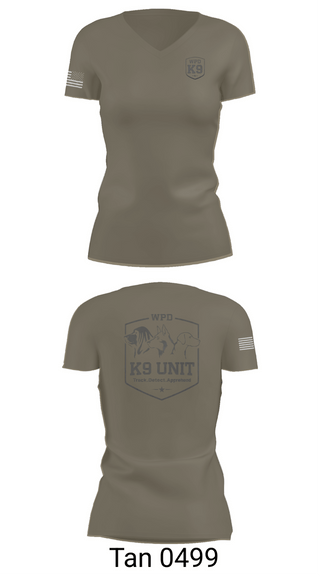 Womens Short Sleeve Vneck Shirt, WPD K9, Police, Teamtime, Team time, sublimation, custom sports apparel, team uniforms, spirit wear, spiritwear, sports uniforms, custom shirts, team store, custom team store, fundraiser sports, apparel fundraiser