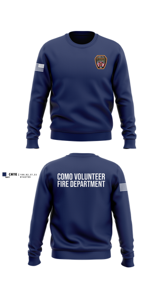 Crew Neck Sweatshirt, Como Volunteer Fire Department, Fire Department, Teamtime, Team time, sublimation, custom sports apparel, team uniforms, spirit wear, spiritwear, sports uniforms, custom shirts, team store, custom team store, fundraiser sports, apparel fundraiser