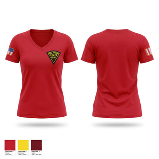 Womens Short Sleeve Vneck Shirt, West Virginia State Police, Police, Teamtime, Team time, sublimation, custom sports apparel, team uniforms, spirit wear, spiritwear, sports uniforms, custom shirts, team store, custom team store, fundraiser sports, apparel fundraiser