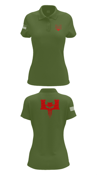 Womens Short Sleeve Performance Polo, B co 334th BEB, , Teamtime, Team time, sublimation, custom sports apparel, team uniforms, spirit wear, spiritwear, sports uniforms, custom shirts, team store, custom team store, fundraiser sports, apparel fundraiser