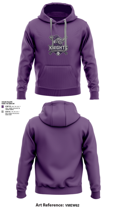 Hoodie, Knights Baseball Club, Baseball, Teamtime, Team time, sublimation, custom sports apparel, team uniforms, spirit wear, spiritwear, sports uniforms, custom shirts, team store, custom team store, fundraiser sports, apparel fundraiser