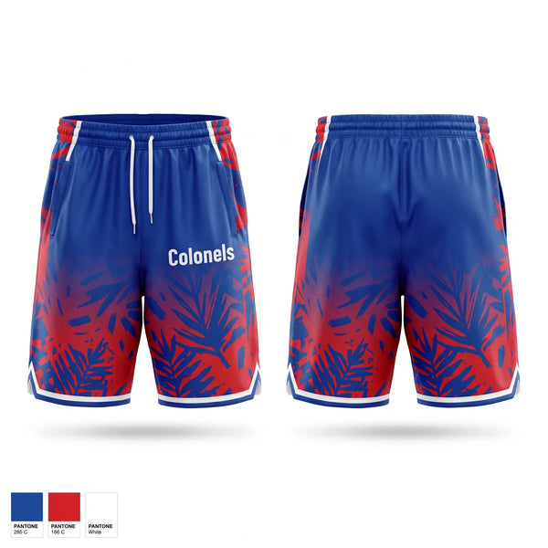 Mens Basketball Shorts, Colonels, Men's Basketball, Teamtime, Team time, sublimation, custom sports apparel, team uniforms, spirit wear, spiritwear, sports uniforms, custom shirts, team store, custom team store, fundraiser sports, apparel fundraiser