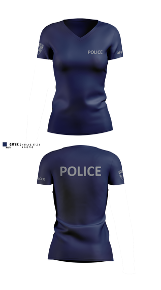 Womens Short Sleeve Vneck Shirt, City of South Daytona Public Safety, Police, Teamtime, Team time, sublimation, custom sports apparel, team uniforms, spirit wear, spiritwear, sports uniforms, custom shirts, team store, custom team store, fundraiser sports, apparel fundraiser