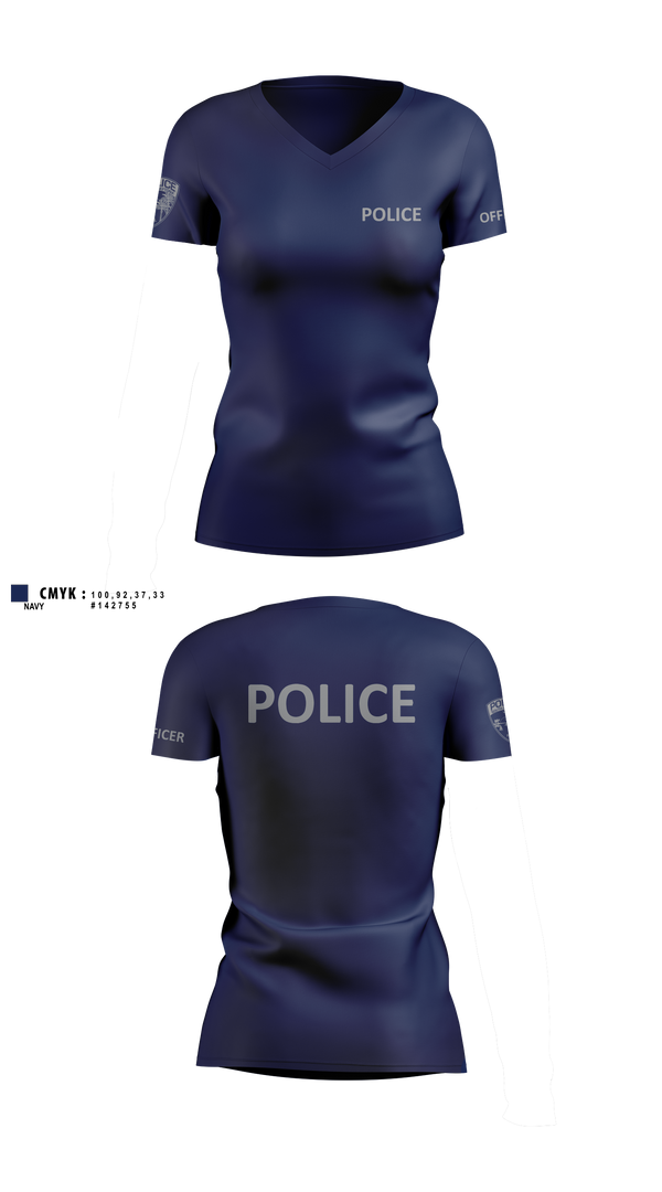 Womens Short Sleeve Vneck Shirt, City of South Daytona Public Safety, Police, Teamtime, Team time, sublimation, custom sports apparel, team uniforms, spirit wear, spiritwear, sports uniforms, custom shirts, team store, custom team store, fundraiser sports, apparel fundraiser
