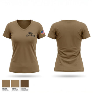 Womens Short Sleeve Vneck Shirt, B Co 134th BSB, Army, Teamtime, Team time, sublimation, custom sports apparel, team uniforms, spirit wear, spiritwear, sports uniforms, custom shirts, team store, custom team store, fundraiser sports, apparel fundraiser