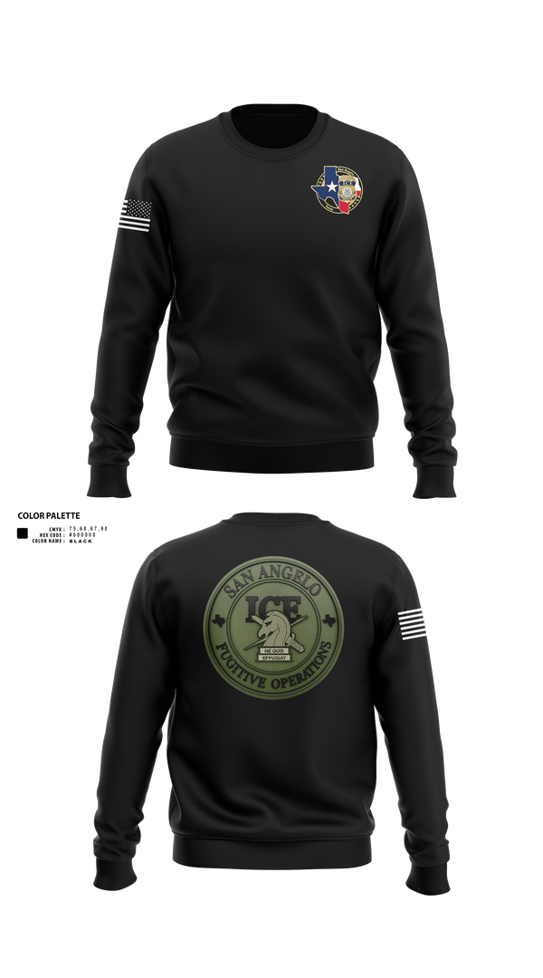 Crew Neck Sweatshirt, San Angelo fug ops, Police, Teamtime, Team time, sublimation, custom sports apparel, team uniforms, spirit wear, spiritwear, sports uniforms, custom shirts, team store, custom team store, fundraiser sports, apparel fundraiser
