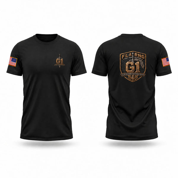 Old School Cotton Feel Shirt, FLARNG, JFHQ / G1, National Guard, Teamtime, Team time, sublimation, custom sports apparel, team uniforms, spirit wear, spiritwear, sports uniforms, custom shirts, team store, custom team store, fundraiser sports, apparel fundraiser