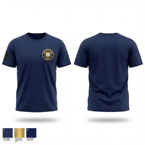 Old School Cotton Feel Shirt, PHS NJROTC, Navy, Teamtime, Team time, sublimation, custom sports apparel, team uniforms, spirit wear, spiritwear, sports uniforms, custom shirts, team store, custom team store, fundraiser sports, apparel fundraiser