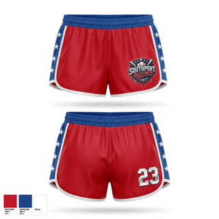 Womens Shorts, Southport, Baseball, Teamtime, Team time, sublimation, custom sports apparel, team uniforms, spirit wear, spiritwear, sports uniforms, custom shirts, team store, custom team store, fundraiser sports, apparel fundraiser