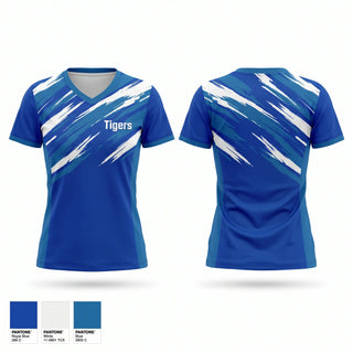 Womens Short Sleeve Vneck Shirt, Tigers, Wrestling, Teamtime, Team time, sublimation, custom sports apparel, team uniforms, spirit wear, spiritwear, sports uniforms, custom shirts, team store, custom team store, fundraiser sports, apparel fundraiser