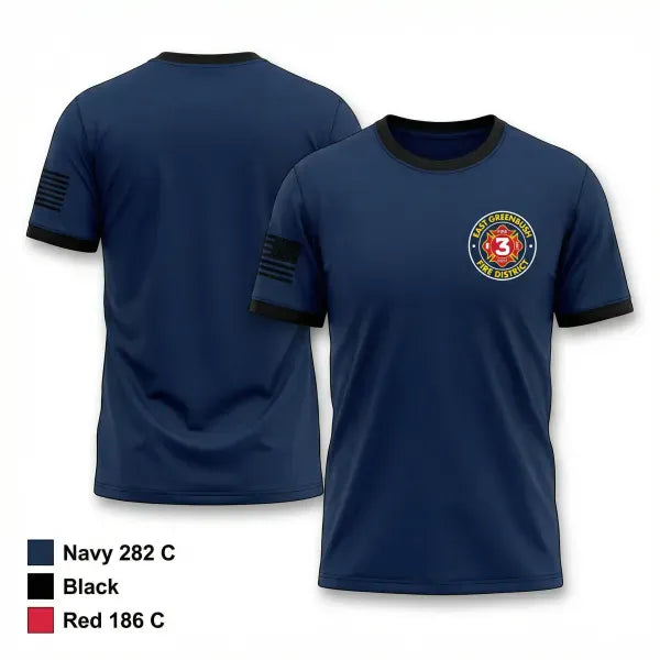 East Greenbush Fire 35005604 Old School Cotton Feel Shirt - 1