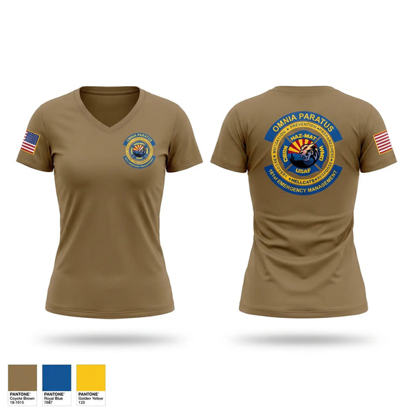 Womens Short Sleeve Vneck Shirt, 161st CBRN-HazMat-WMD, Air Force, Teamtime, Team time, sublimation, custom sports apparel, team uniforms, spirit wear, spiritwear, sports uniforms, custom shirts, team store, custom team store, fundraiser sports, apparel fundraiser