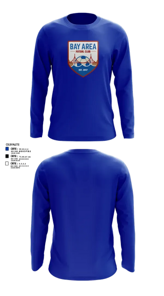 Long Sleeve Performance Shirt, Bay Area Futsal Club, Men's Soccer, Teamtime, Team time, sublimation, custom sports apparel, team uniforms, spirit wear, spiritwear, sports uniforms, custom shirts, team store, custom team store, fundraiser sports, apparel fundraiser