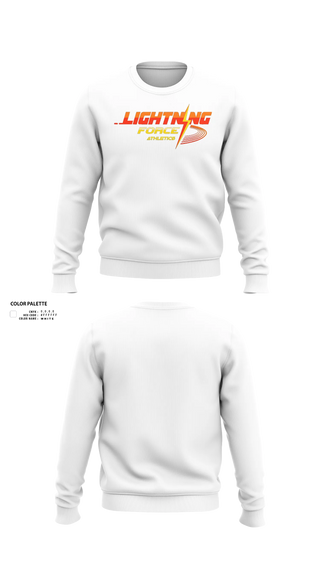 Crew Neck Sweatshirt, Lightning Force Athletics, Track & Field, Teamtime, Team time, sublimation, custom sports apparel, team uniforms, spirit wear, spiritwear, sports uniforms, custom shirts, team store, custom team store, fundraiser sports, apparel fundraiser