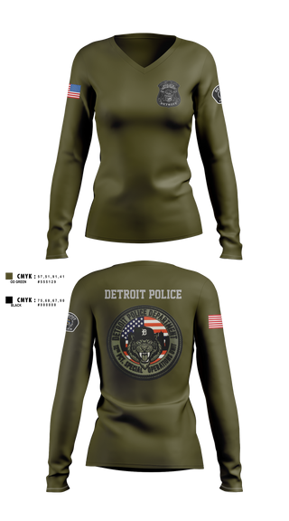 Womens Long Sleeve Vneck Shirt, 12th Precinct Special Operations, Police, Teamtime, Team time, sublimation, custom sports apparel, team uniforms, spirit wear, spiritwear, sports uniforms, custom shirts, team store, custom team store, fundraiser sports, apparel fundraiser