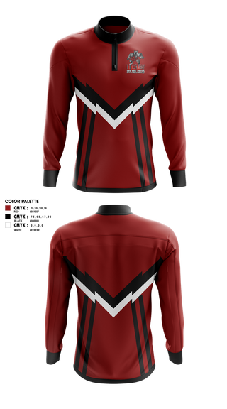 Quarter Zip Jacket, Inner City Wrestling, Wrestling, Teamtime, Team time, sublimation, custom sports apparel, team uniforms, spirit wear, spiritwear, sports uniforms, custom shirts, team store, custom team store, fundraiser sports, apparel fundraiser