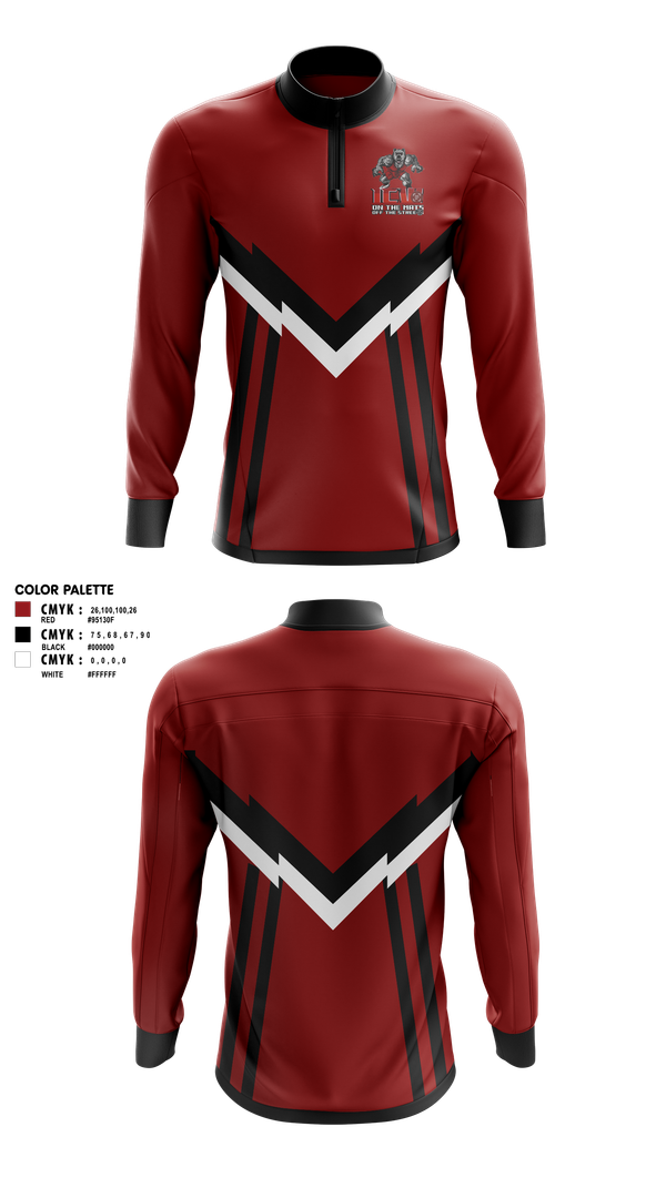 Quarter Zip Jacket, Inner City Wrestling, Wrestling, Teamtime, Team time, sublimation, custom sports apparel, team uniforms, spirit wear, spiritwear, sports uniforms, custom shirts, team store, custom team store, fundraiser sports, apparel fundraiser