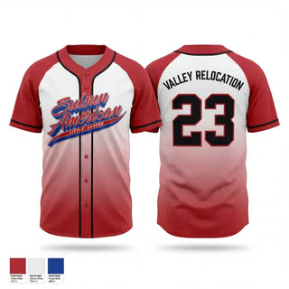 Full Button Baseball Jersey, Valley Relocation (Suisun American Little League), Baseball, Teamtime, Team time, sublimation, custom sports apparel, team uniforms, spirit wear, spiritwear, sports uniforms, custom shirts, team store, custom team store, fundraiser sports, apparel fundraiser