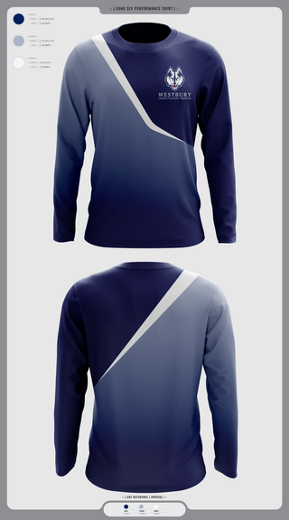 Long Sleeve Performance Shirt, Westbury Cross Country Huskies, Cross Country, Teamtime, Team time, sublimation, custom sports apparel, team uniforms, spirit wear, spiritwear, sports uniforms, custom shirts, team store, custom team store, fundraiser sports, apparel fundraiser