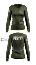 Rockville City Police 51185613 Women's Long Sleeve V-neck Shirt - 7