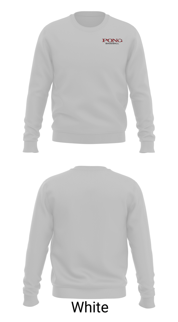 Crew Neck Sweatshirt, Pono Baseball, Baseball, Teamtime, Team time, sublimation, custom sports apparel, team uniforms, spirit wear, spiritwear, sports uniforms, custom shirts, team store, custom team store, fundraiser sports, apparel fundraiser