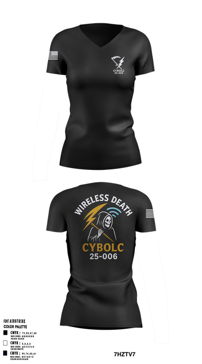 CLASS 25-006 48091830 Women's Short Sleeve V-neck Shirt - 1