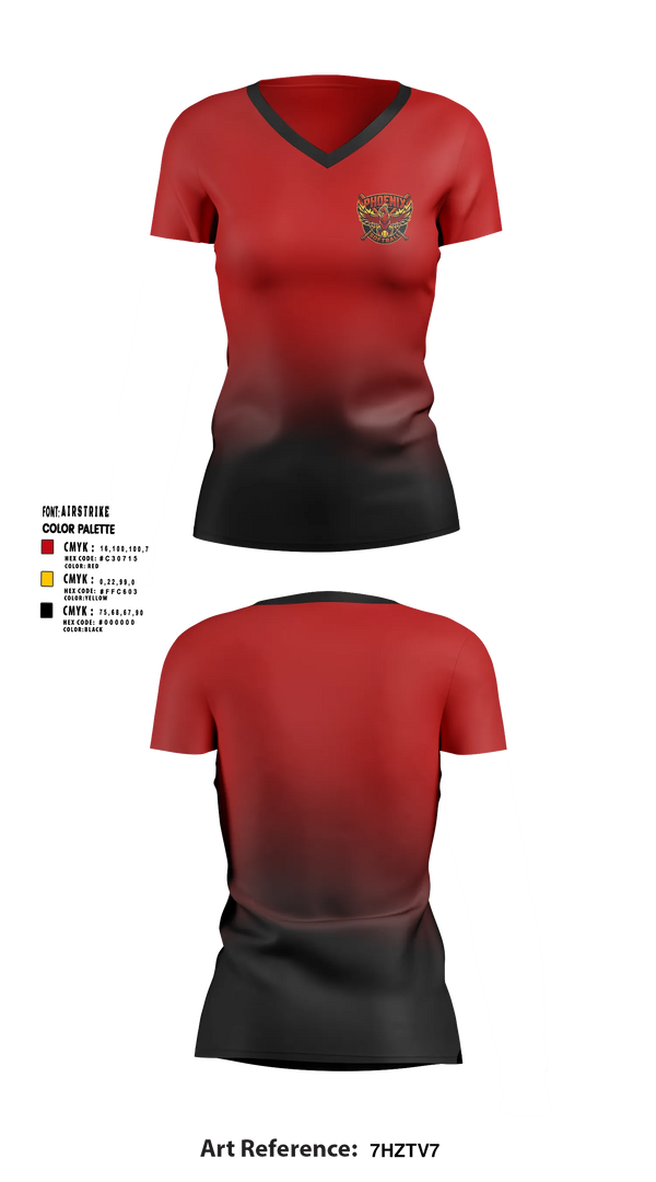 Phoenix Softball Women's Short Sleeve V-neck Shirt - 10