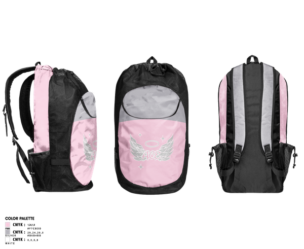 Gear Bag, ACE Angel CHEER Elite, Cheer, Teamtime, Team time, sublimation, custom sports apparel, team uniforms, spirit wear, spiritwear, sports uniforms, custom shirts, team store, custom team store, fundraiser sports, apparel fundraiser