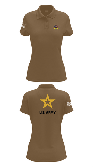 Womens Short Sleeve Performance Polo, University of Toledo Army Marksmanship Unit, Army, Teamtime, Team time, sublimation, custom sports apparel, team uniforms, spirit wear, spiritwear, sports uniforms, custom shirts, team store, custom team store, fundraiser sports, apparel fundraiser