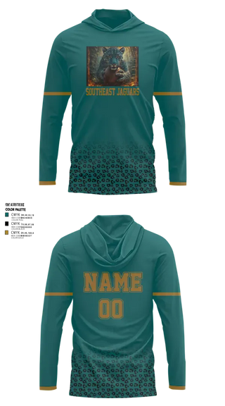 Long Sleeve Rash Guard Shirt, southeast Jaguars, , Teamtime, Team time, sublimation, custom sports apparel, team uniforms, spirit wear, spiritwear, sports uniforms, custom shirts, team store, custom team store, fundraiser sports, apparel fundraiser
