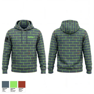 Hoodie, Station 1, Fire Department, Teamtime, Team time, sublimation, custom sports apparel, team uniforms, spirit wear, spiritwear, sports uniforms, custom shirts, team store, custom team store, fundraiser sports, apparel fundraiser