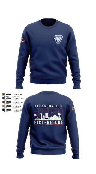 Crew Neck Sweatshirt, JFRD Critical Care Team, Fire Department, Teamtime, Team time, sublimation, custom sports apparel, team uniforms, spirit wear, spiritwear, sports uniforms, custom shirts, team store, custom team store, fundraiser sports, apparel fundraiser