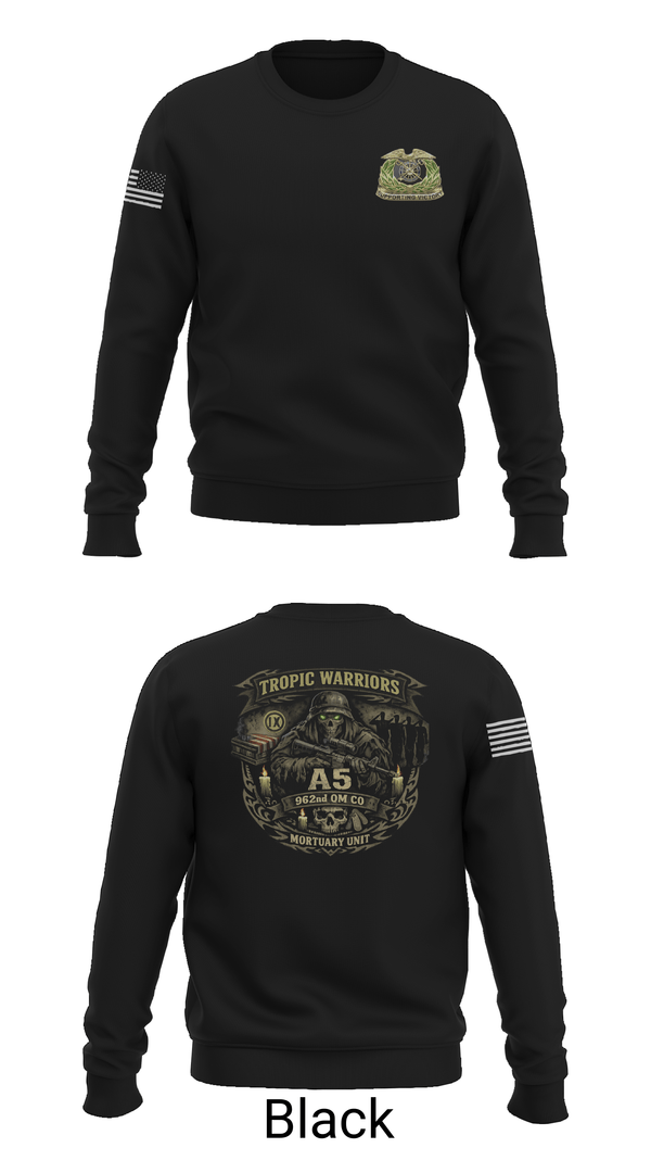 Crew Neck Sweatshirt, 962nd QM CO A5, Army, Teamtime, Team time, sublimation, custom sports apparel, team uniforms, spirit wear, spiritwear, sports uniforms, custom shirts, team store, custom team store, fundraiser sports, apparel fundraiser