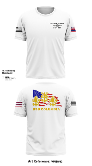Short Sleeve Performance Shirt, USS Columbia, , Teamtime, Team time, sublimation, custom sports apparel, team uniforms, spirit wear, spiritwear, sports uniforms, custom shirts, team store, custom team store, fundraiser sports, apparel fundraiser