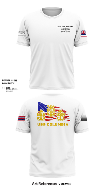 USS Columbia 84322120 Short Sleeve Performance Shirt - 61
