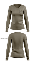 HRC MPRD 58303392 Women's Long Sleeve V-neck Shirt - 102