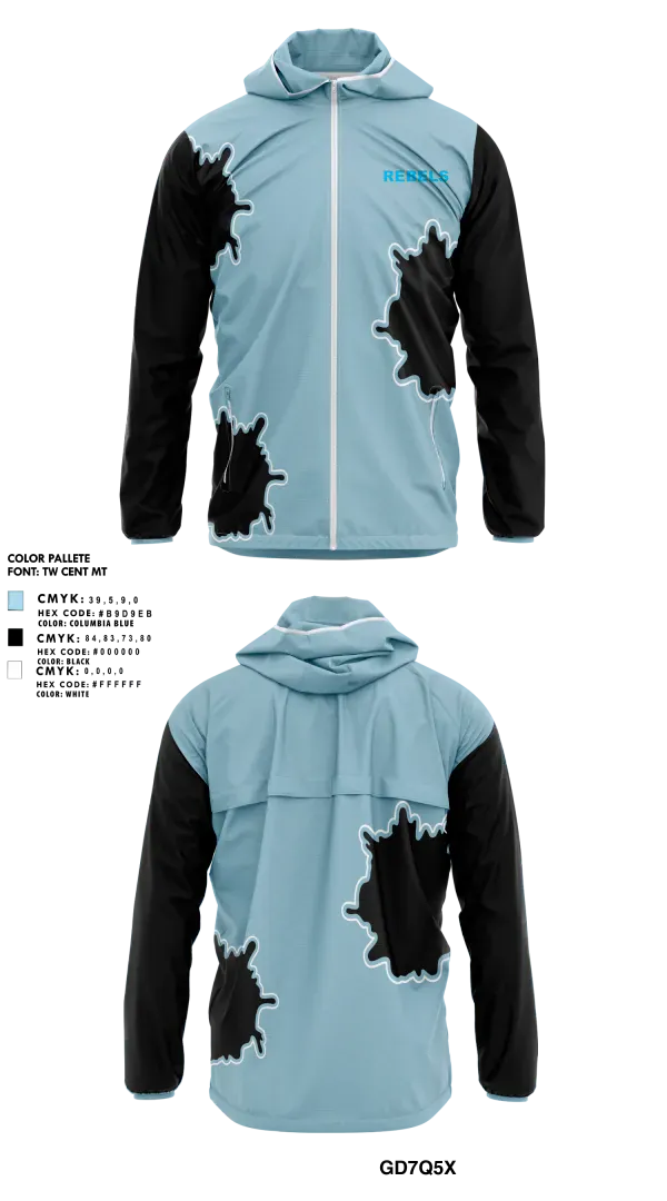 Windbreaker, Rebels, Softball, Teamtime, Team time, sublimation, custom sports apparel, team uniforms, spirit wear, spiritwear, sports uniforms, custom shirts, team store, custom team store, fundraiser sports, apparel fundraiser