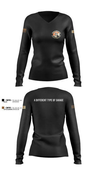 Womens Long Sleeve Vneck Shirt, 166 SFS, , Teamtime, Team time, sublimation, custom sports apparel, team uniforms, spirit wear, spiritwear, sports uniforms, custom shirts, team store, custom team store, fundraiser sports, apparel fundraiser