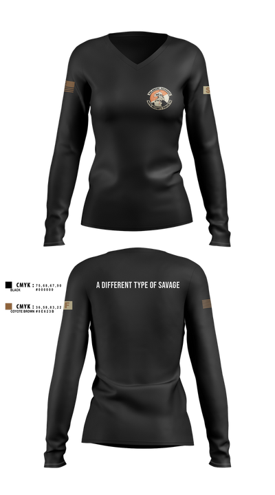 166 SFS 40532858 Women's Long Sleeve V-neck Shirt - 1