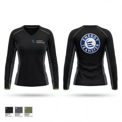 Energy Transfer 83247398 Women's Long Sleeve V-neck Shirt - 1