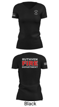 Ruthven Fire Department 30542802 Women's Short Sleeve V-neck Shirt - 24