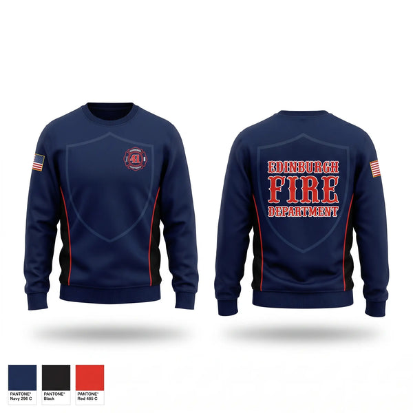 Crew Neck Sweatshirt, Edinburgh Fire & Rescue, Fire Department, Teamtime, Team time, sublimation, custom sports apparel, team uniforms, spirit wear, spiritwear, sports uniforms, custom shirts, team store, custom team store, fundraiser sports, apparel fundraiser