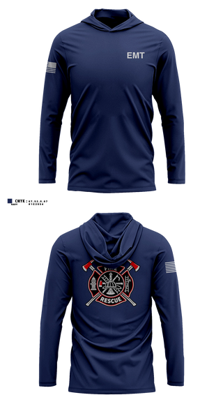 Long Sleeve hooded sunshirt, Revere Fire Department, Fire Department, Teamtime, Team time, sublimation, custom sports apparel, team uniforms, spirit wear, spiritwear, sports uniforms, custom shirts, team store, custom team store, fundraiser sports, apparel fundraiser