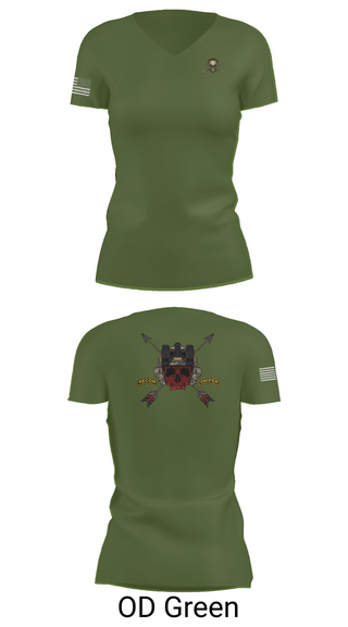 Womens Short Sleeve Vneck Shirt, HHC 1ST BN 65TH INF REG, , Teamtime, Team time, sublimation, custom sports apparel, team uniforms, spirit wear, spiritwear, sports uniforms, custom shirts, team store, custom team store, fundraiser sports, apparel fundraiser