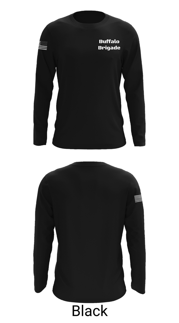 Long Sleeve Performance Shirt, Buffalo Brigade, Army, Teamtime, Team time, sublimation, custom sports apparel, team uniforms, spirit wear, spiritwear, sports uniforms, custom shirts, team store, custom team store, fundraiser sports, apparel fundraiser